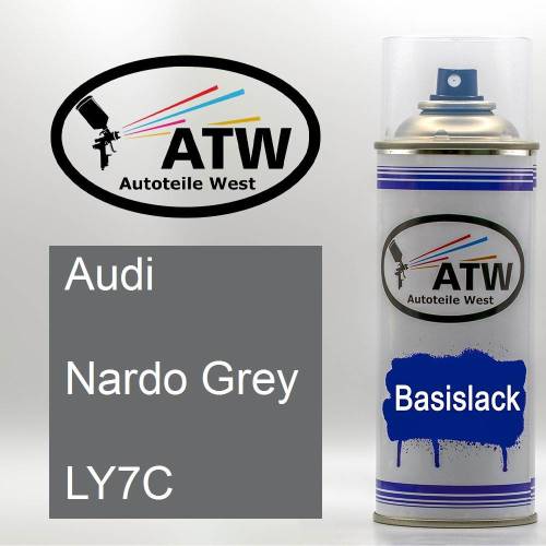 Audi, Nardo Grey, LY7C: 400ml Sprühdose, von ATW Autoteile West.